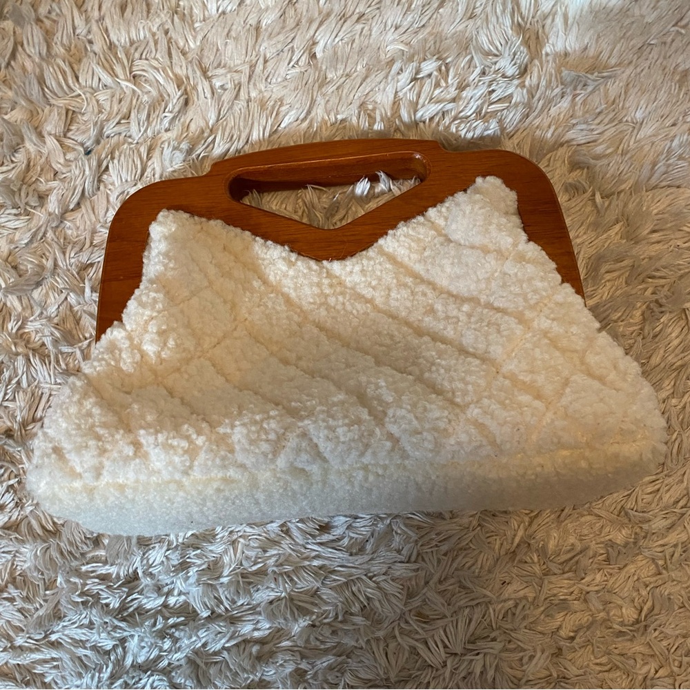 White Fluffy Clutch